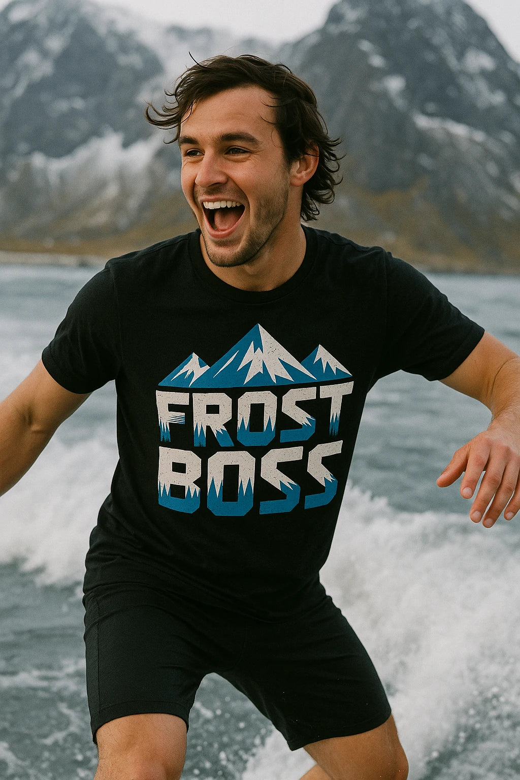 "Frost Boss" black the arctic t shirt - a birthday gift for the arctic lover