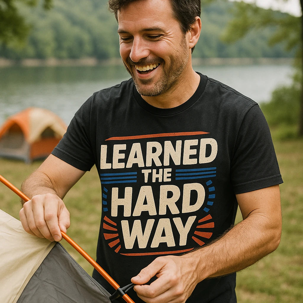"Learned the Hard Way" dad shirts - product photo 8