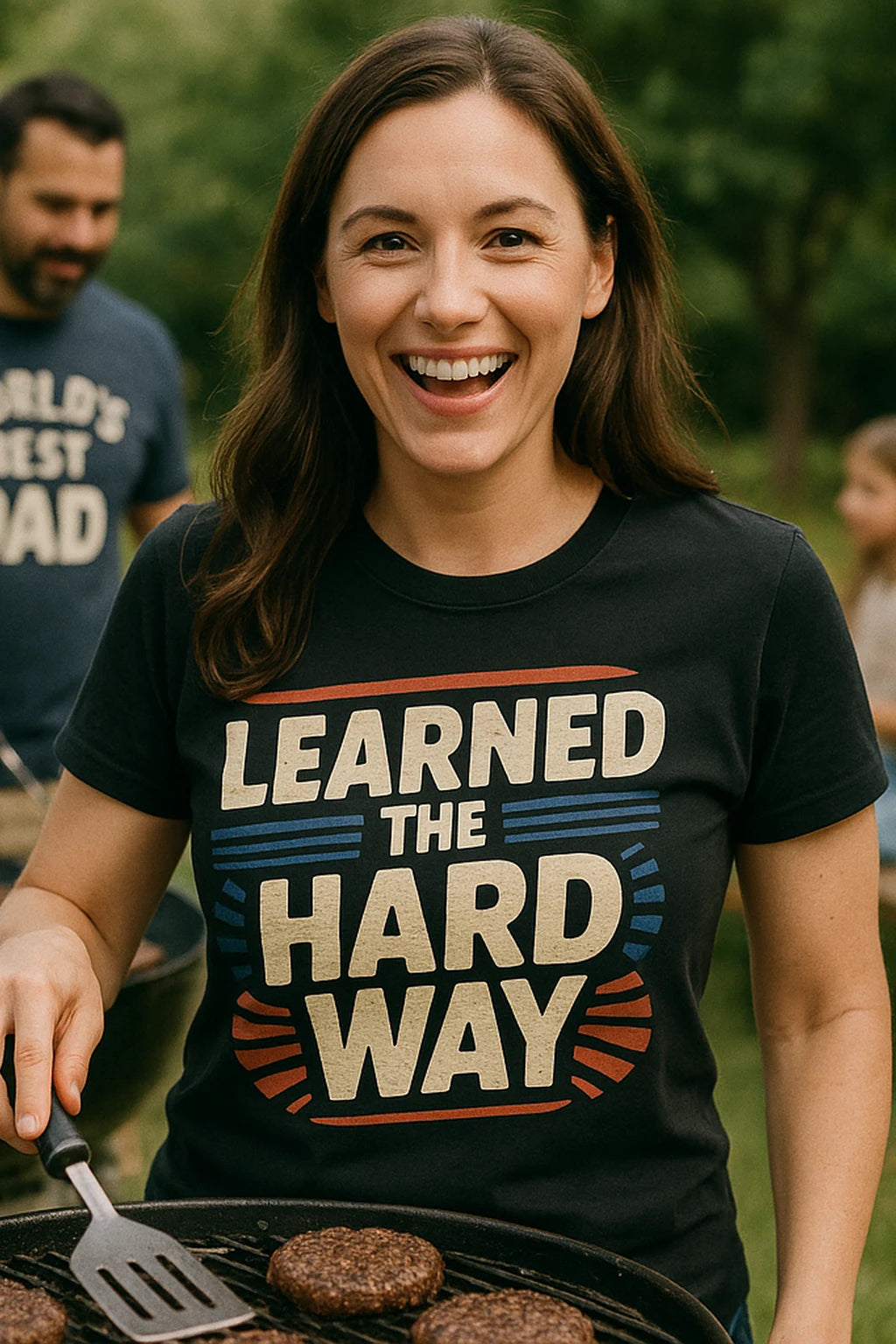 "Learned the Hard Way" dad shirts - product photo 7