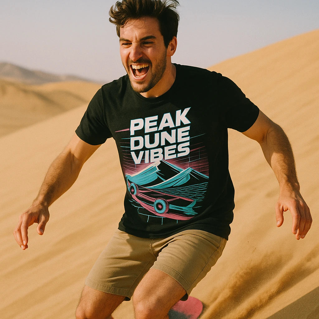 "Peak Dune Vibes" sandboarding shirts - product photo 8
