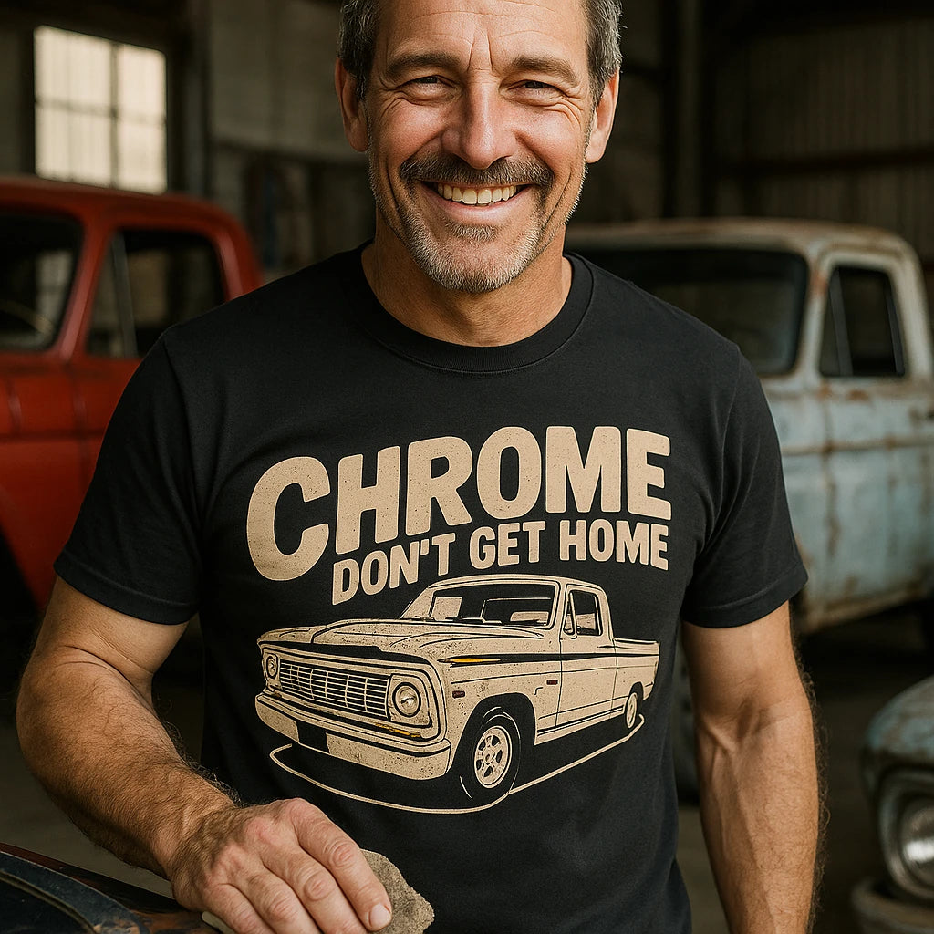 "Chrome Dont Get Home" trucks t shirt - product photo 8