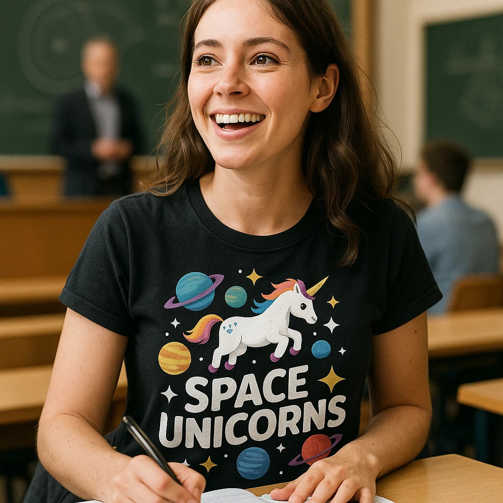 "Space Unicorns" space exploration t shirt - product photo 8
