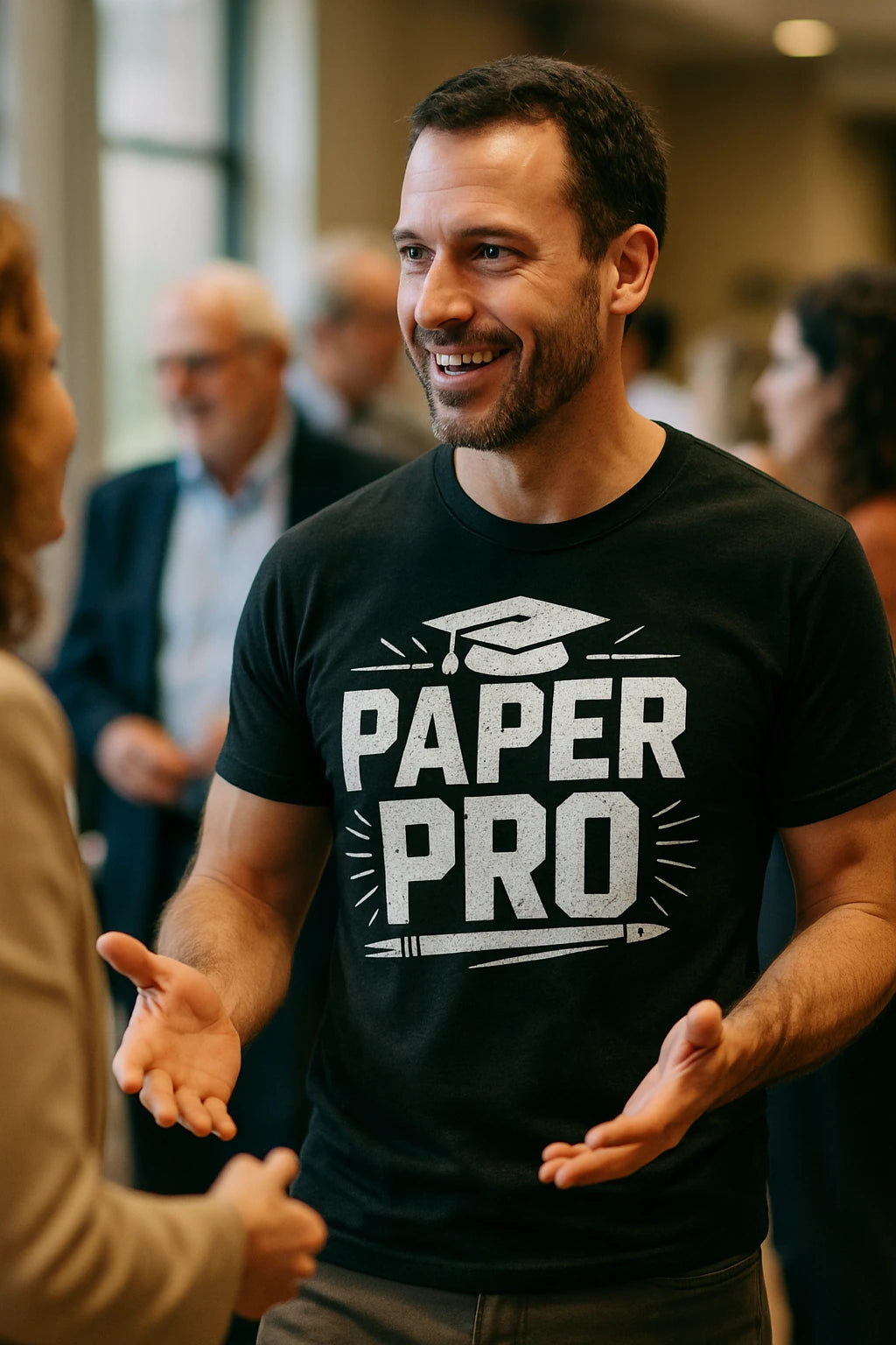 "Paper Pro" black teacher t shirt - also a gift cards for teachers