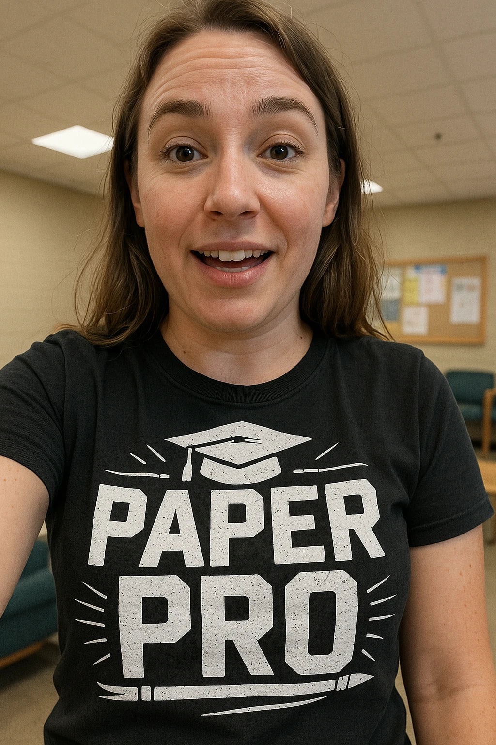 "Paper Pro" black teacher t shirt - a christmas gift ideas for teachers