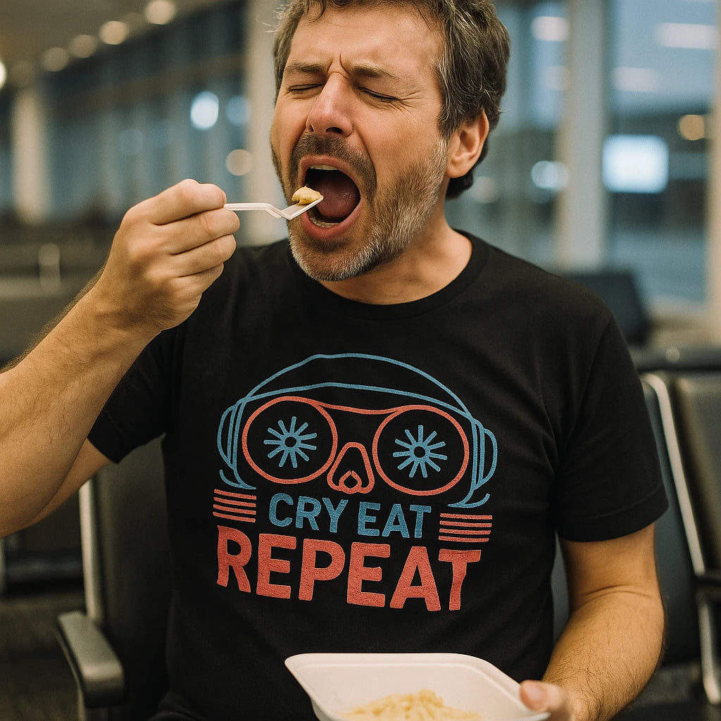 "Cry Eat Repeat" sleep deprived t shirt - product photo 8