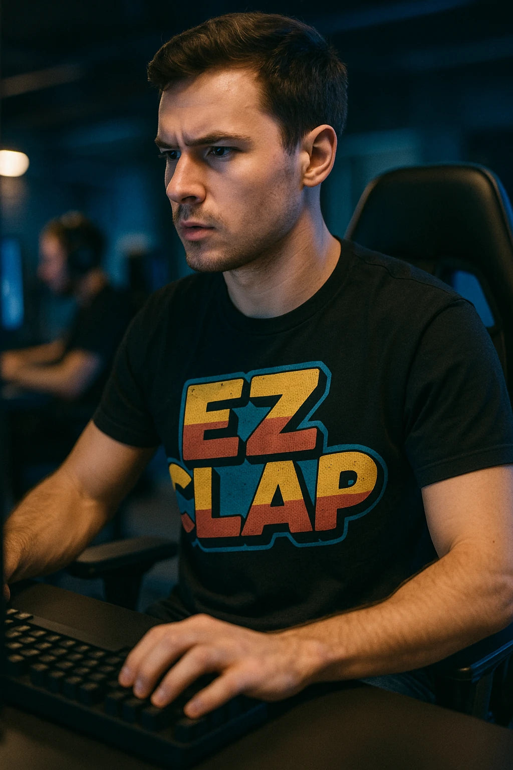 "Ez Clap" black esports gaming t shirt - a birthday gift for esport lover