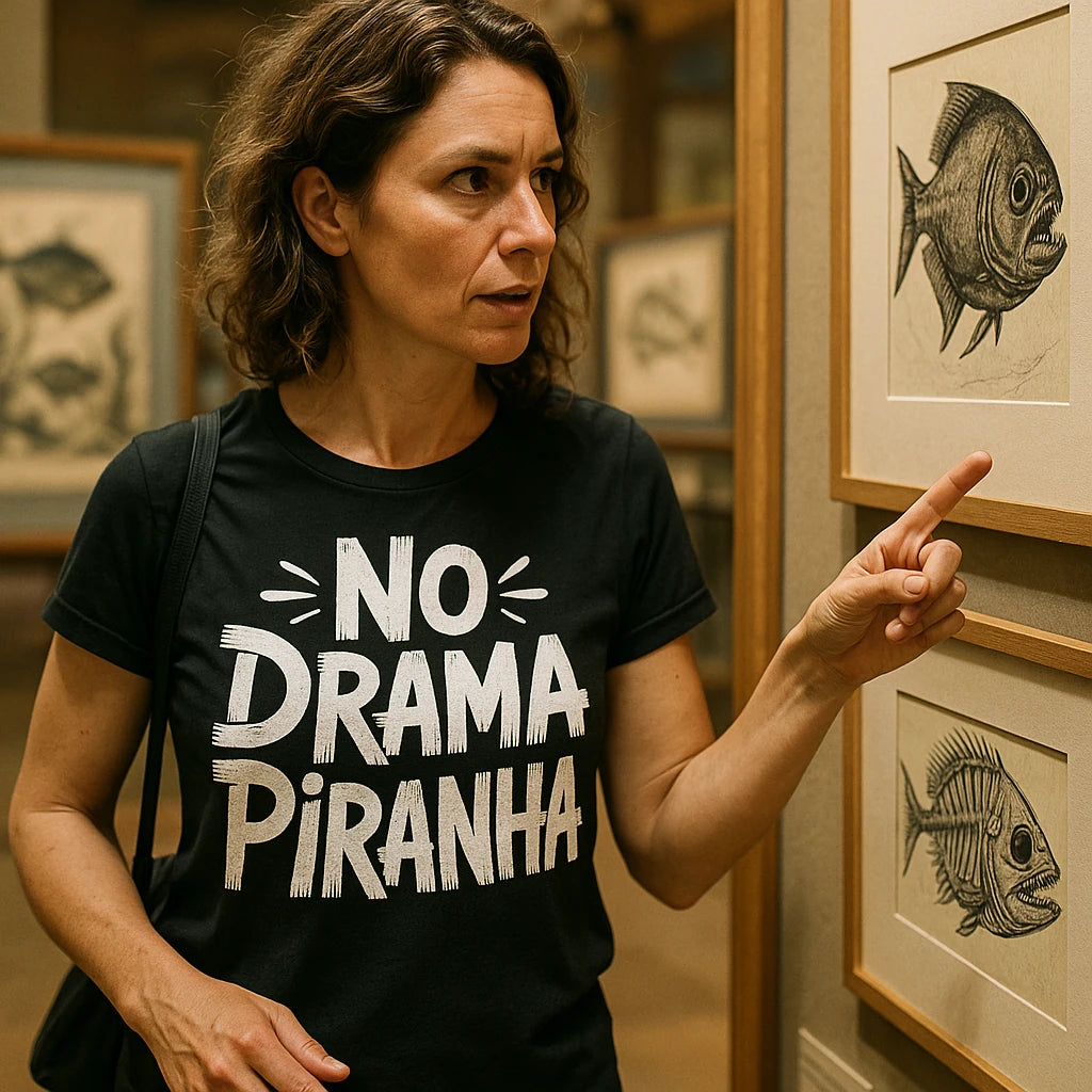 "No Drama Piranha" piranha t shirt - product photo 8