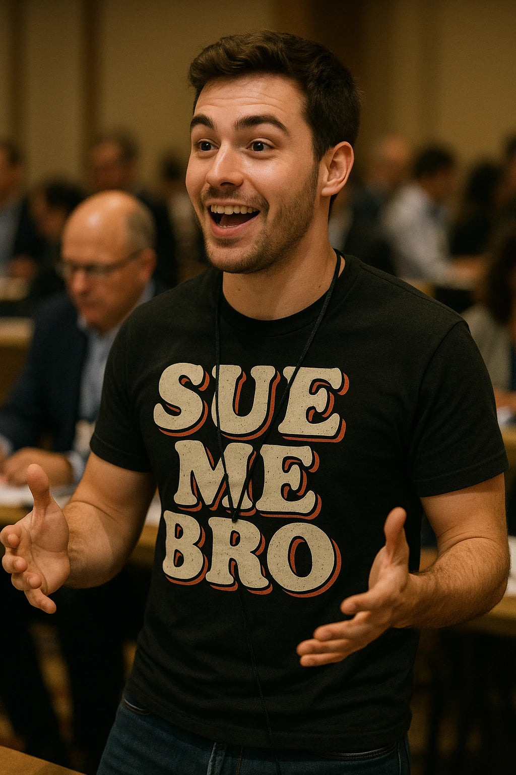 "Sue Me Bro" black funny lawyer t shirts - also a gift to a lawyer