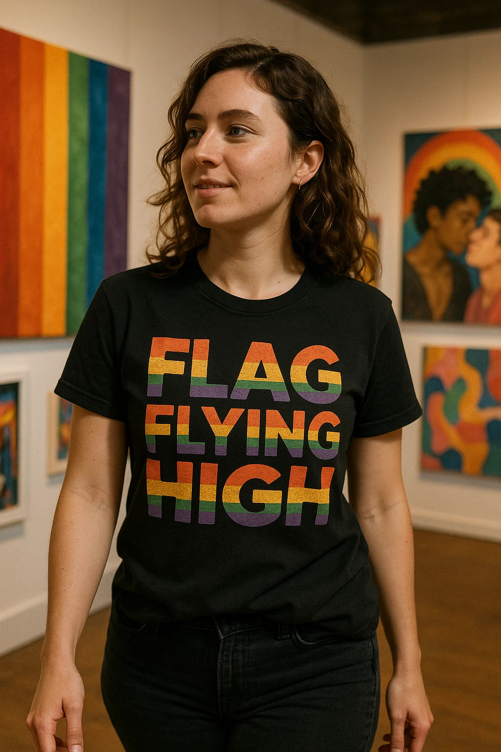 "Flag Flying High" lgbtq t shirt - product photo 6