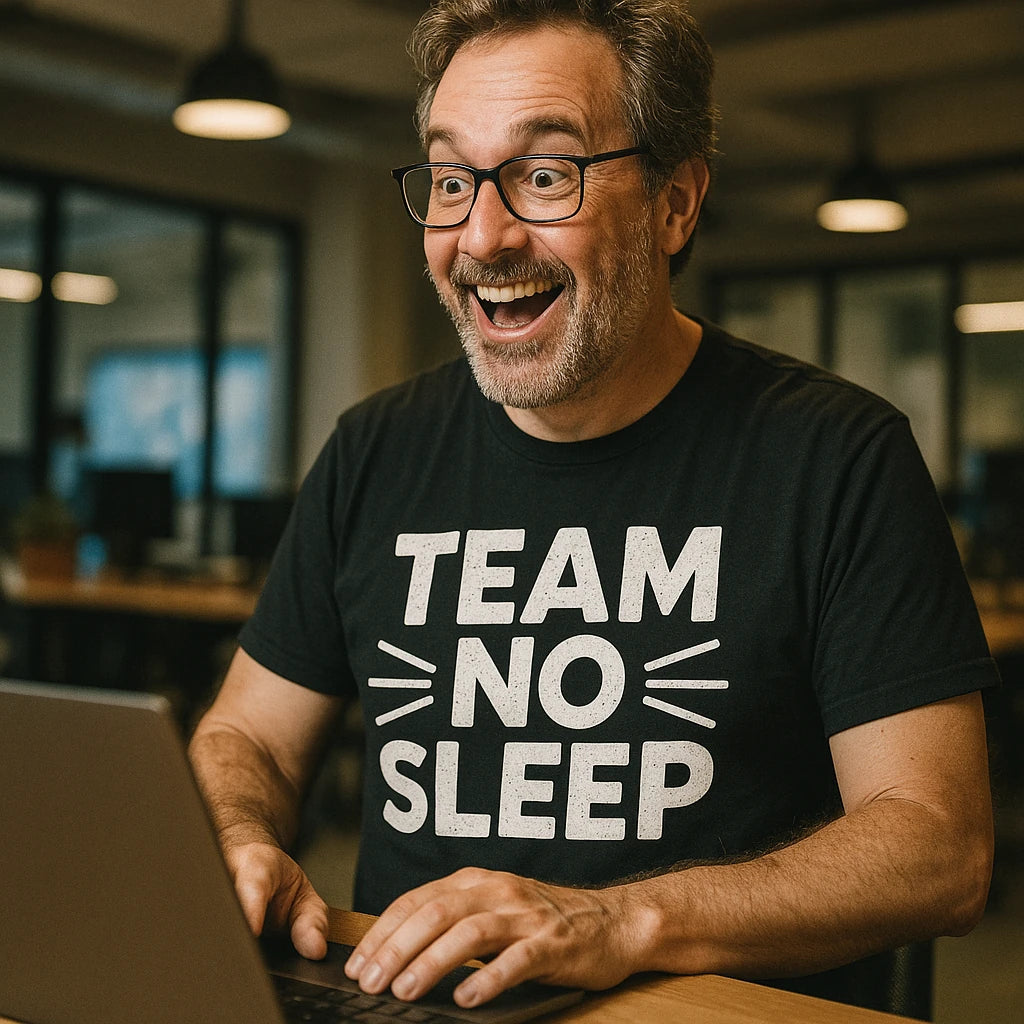 "Team No Sleep" sleep deprived shirts - product photo 8