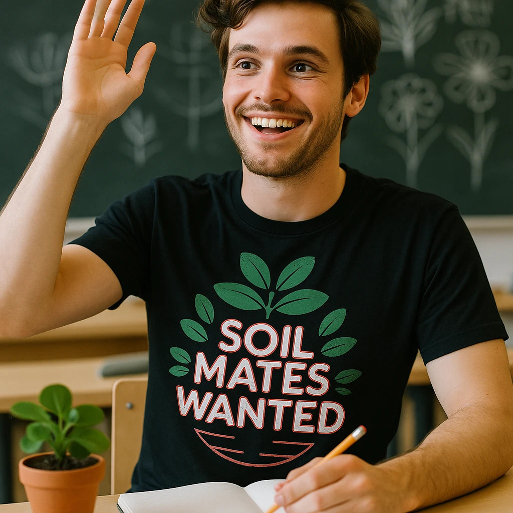 "Soil Mates Wanted" botany t shirt - product photo 8