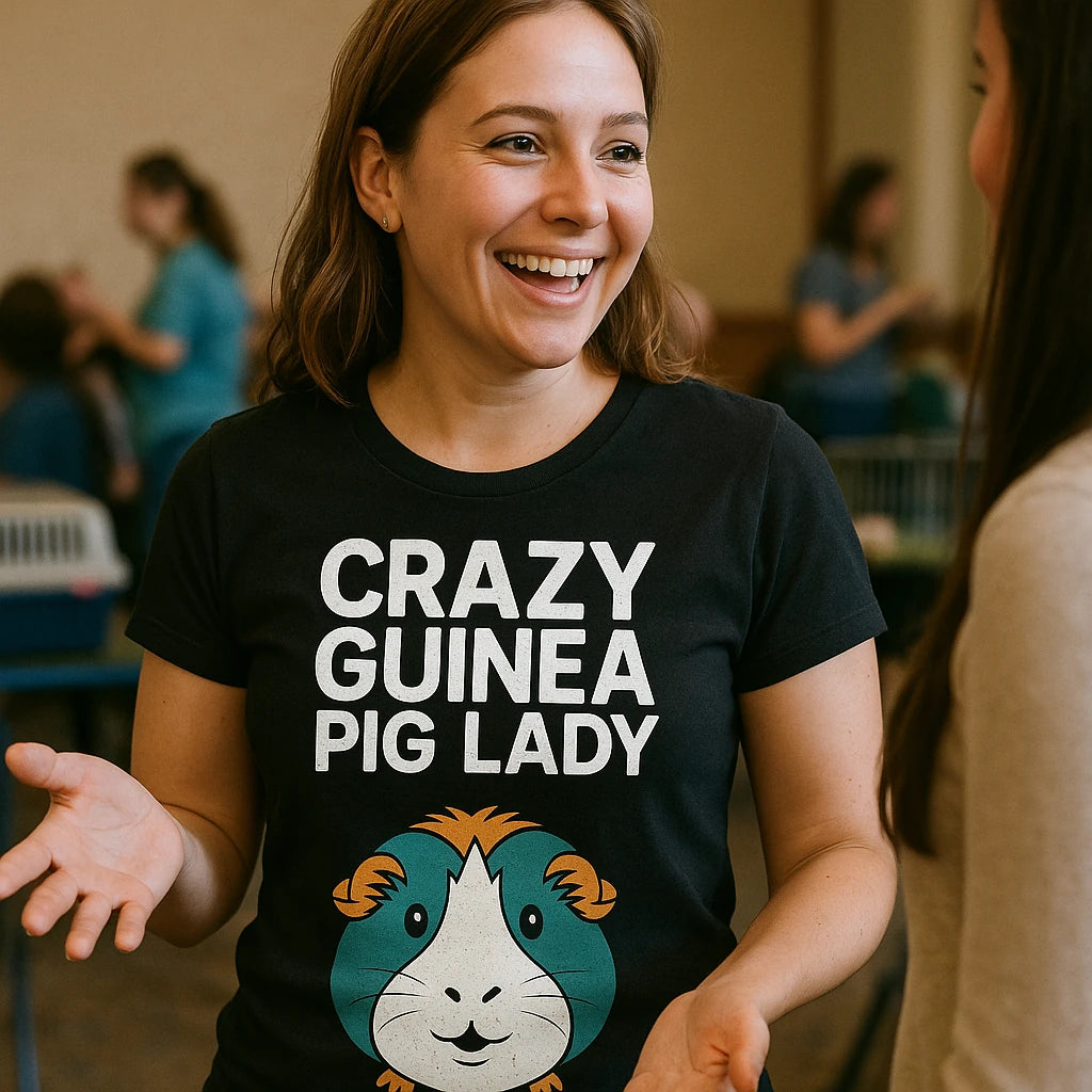 "Crazy Guinea Pig Lady" graphic tee - product photo 8