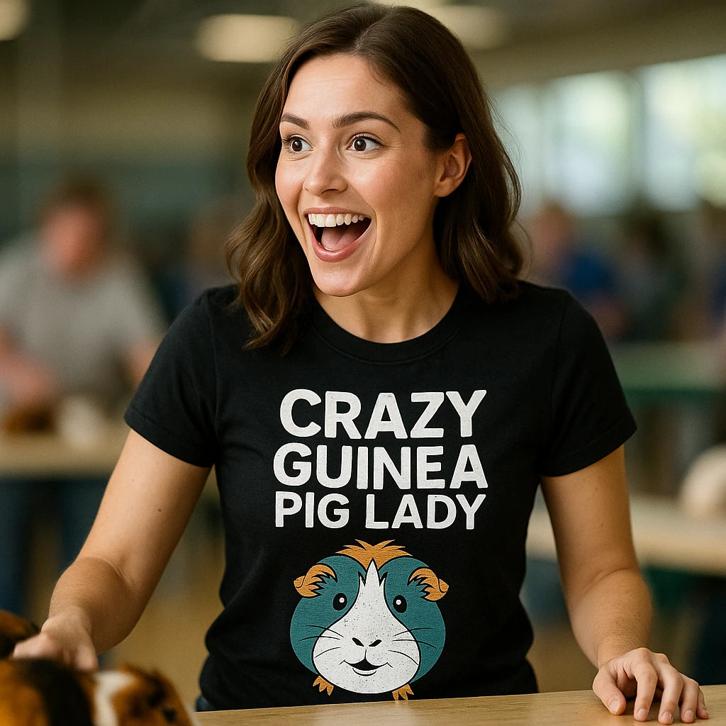 "Crazy Guinea Pig Lady" graphic tee - product photo 7