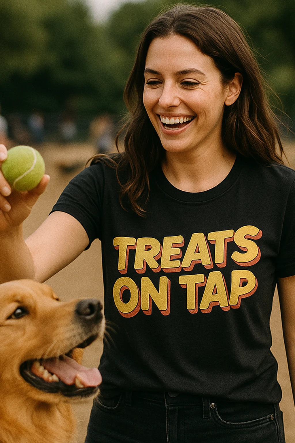 "Treats on Tap" black pet lovers t shirts - a birthday gift for dog lovers lover