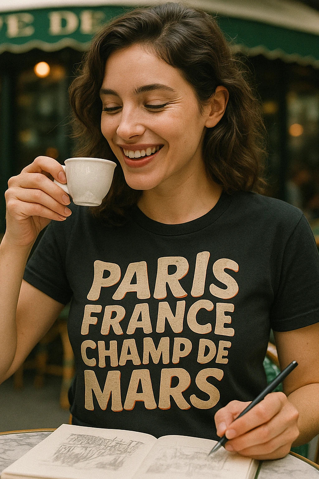 "Paris France Champ De Mars" paris tee shirt - product photo 7