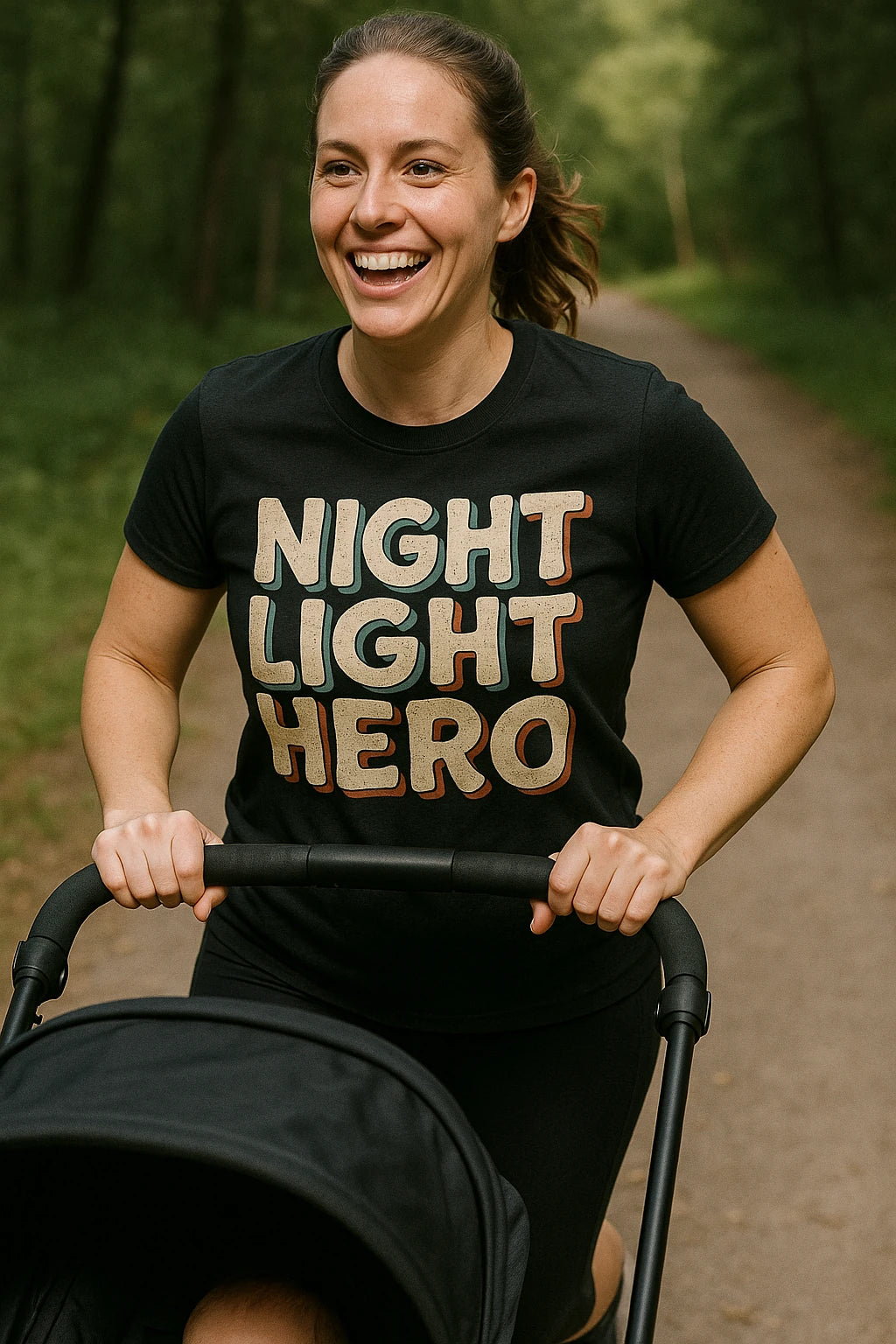 "Night Light Hero" black new parents shirts - a birthday gift for new parents lover