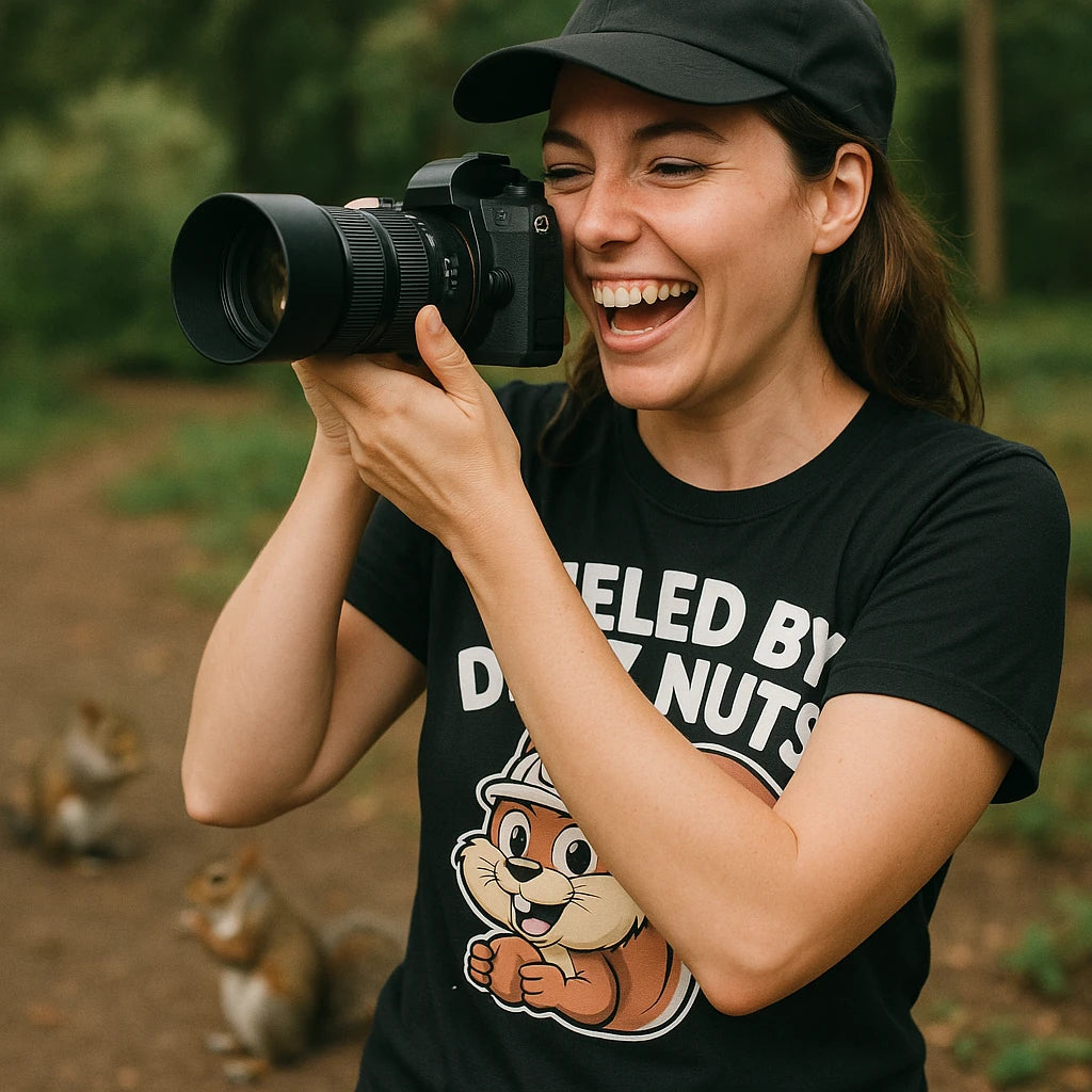 "Fueled By Deez Nuts" t shirt with squirrel - product photo 8