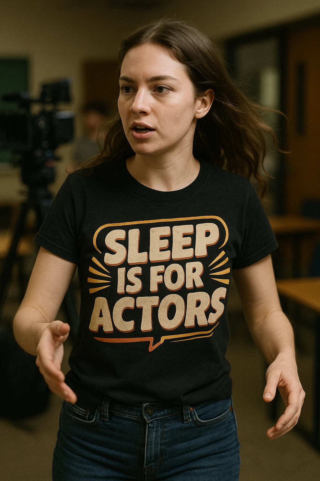"Sleep Is for Actors" black film director t shirt - a birthday gift for film director lover
