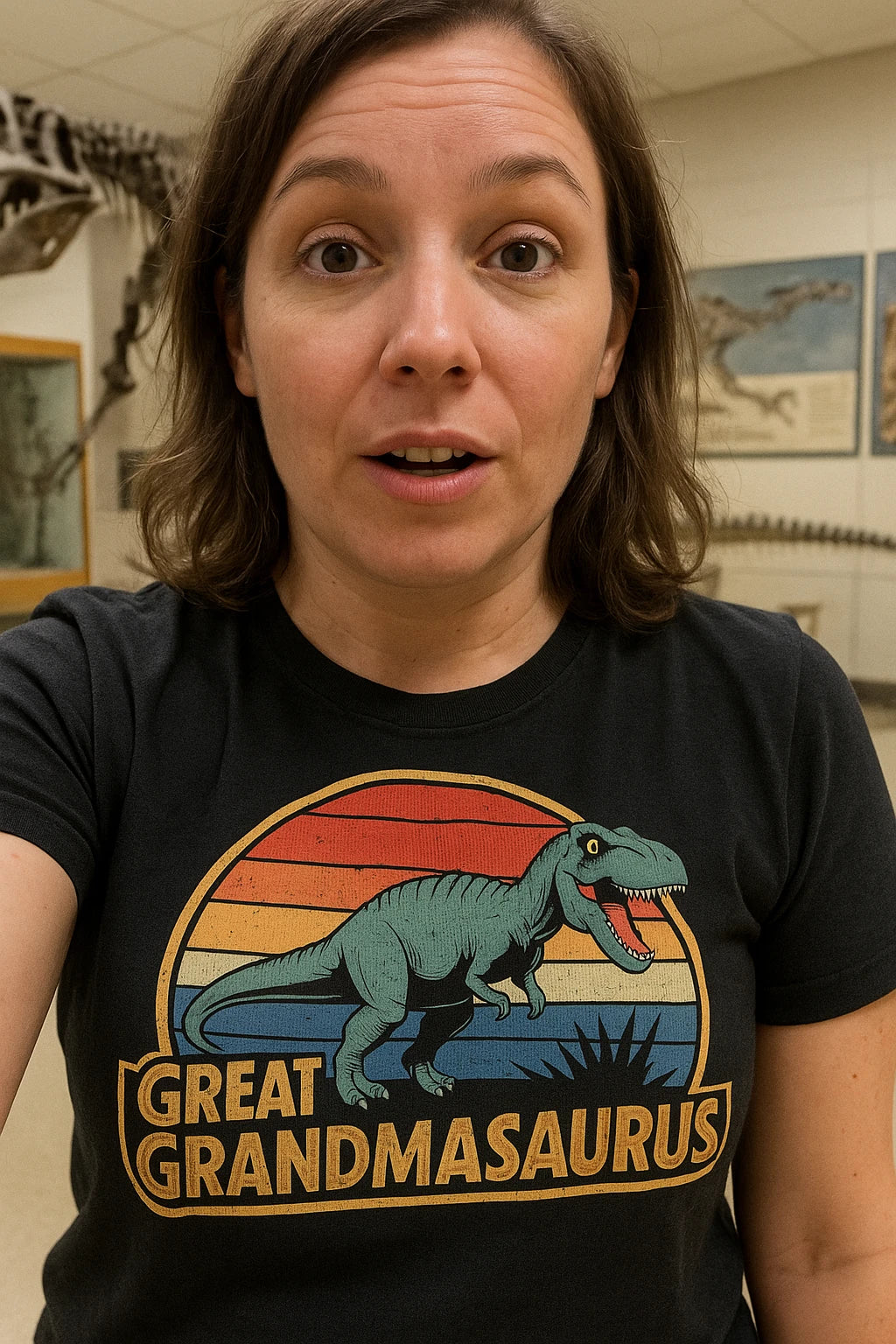 "Great Grandmasaurus" paleontology shirts - product photo 7
