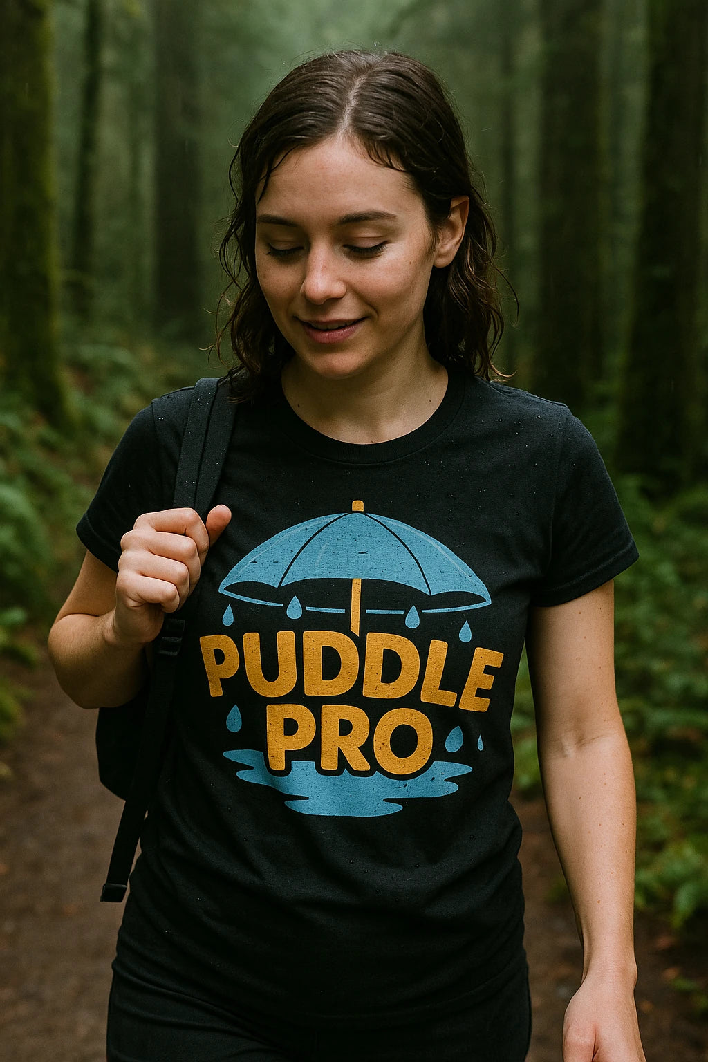 "Puddle Pro" black rain forest shirts - also a it's a terrible day for rain shirt