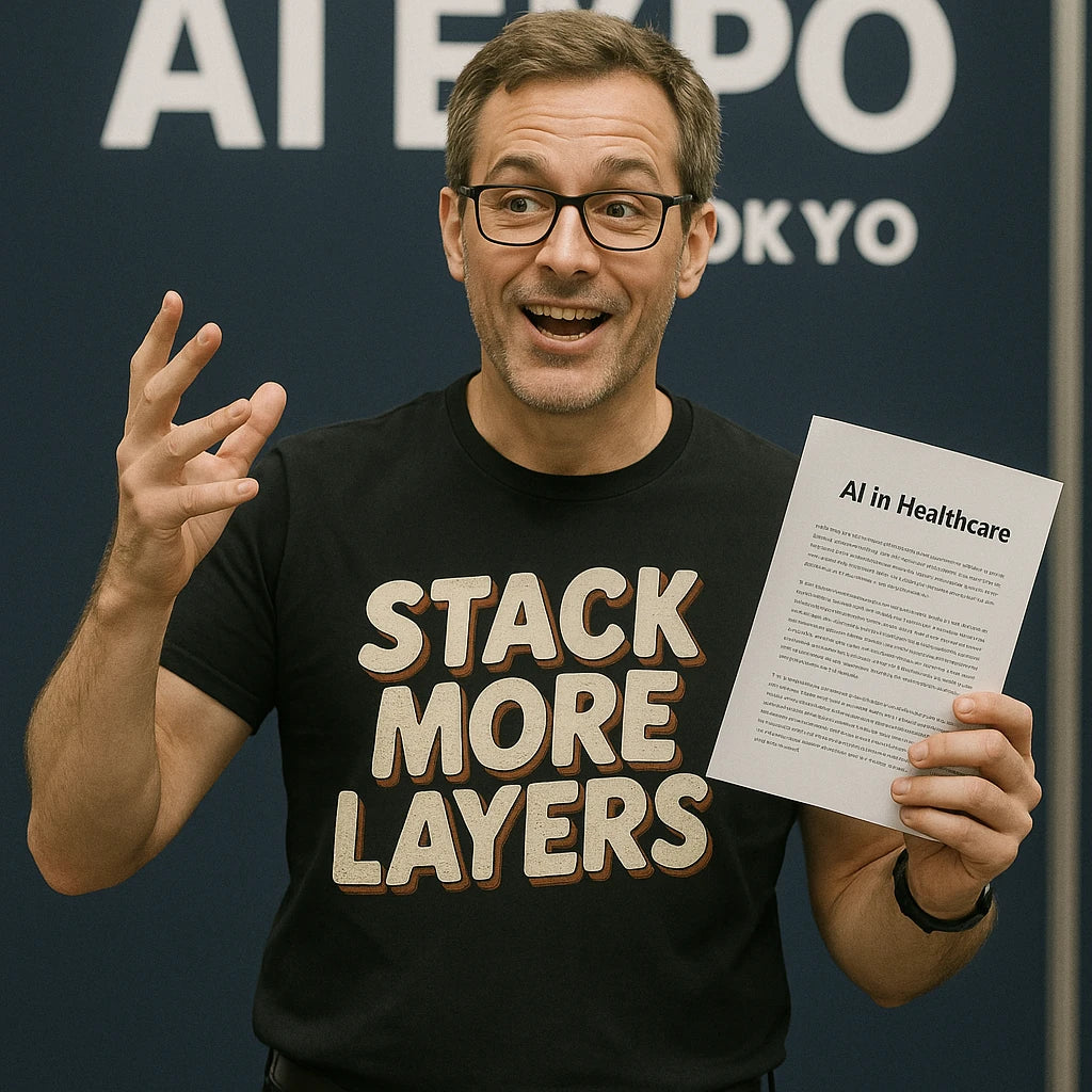 "Stack More Layers" artificial intelligence t shirt - product photo 8
