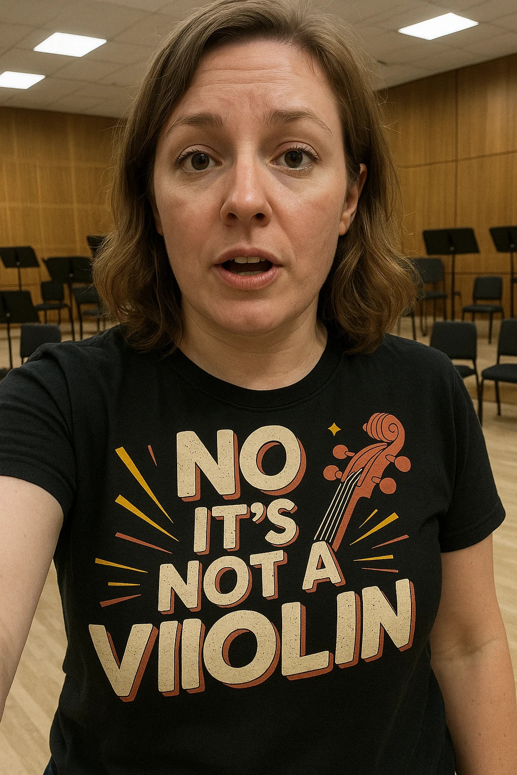 "No It'S Not a Violin" orchestra t shirt designs - product photo 7