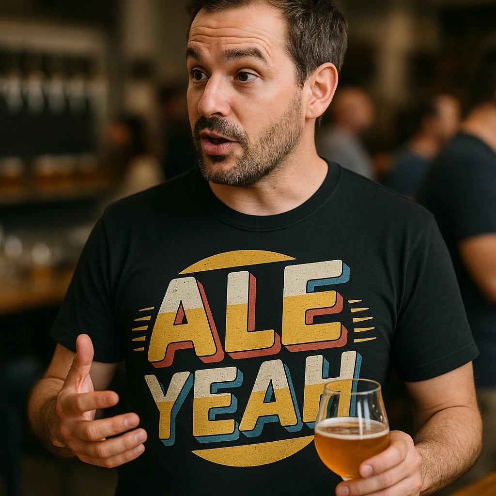 "Ale Yeah" black vintage beer shirts - also one of the best gifts for beer lovers
