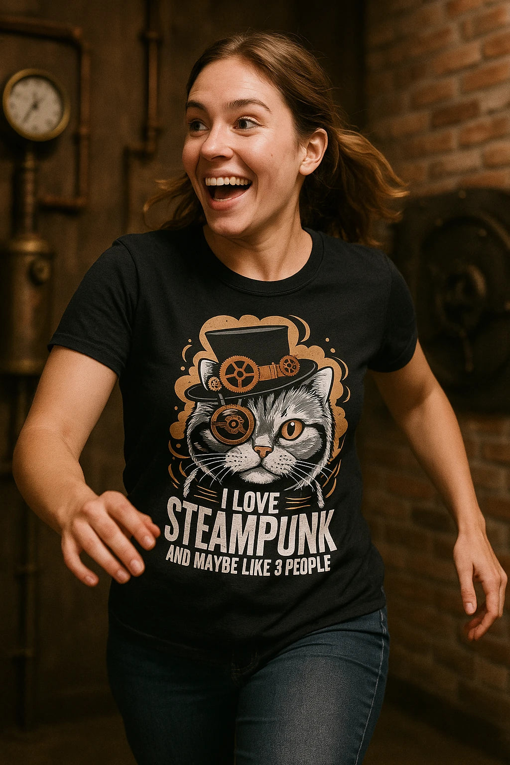 "I Love Steampunk and Maybe Like 3 People" black t shirt steampunk - a birthday gift for steampunk lover