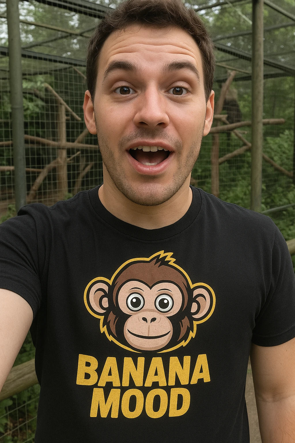 "Banana Mood" monkey t shirt - product photo 7