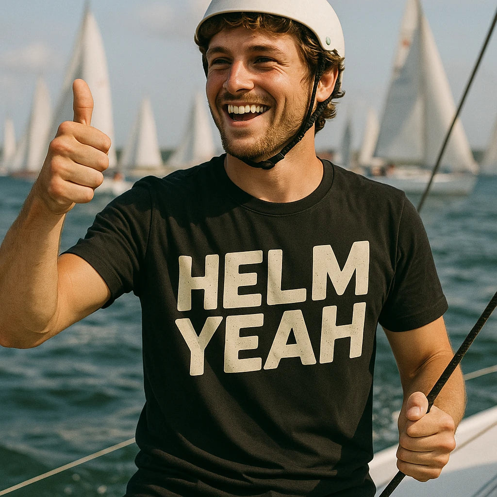 "Helm Yeah" sailboat t shirt - product photo 8