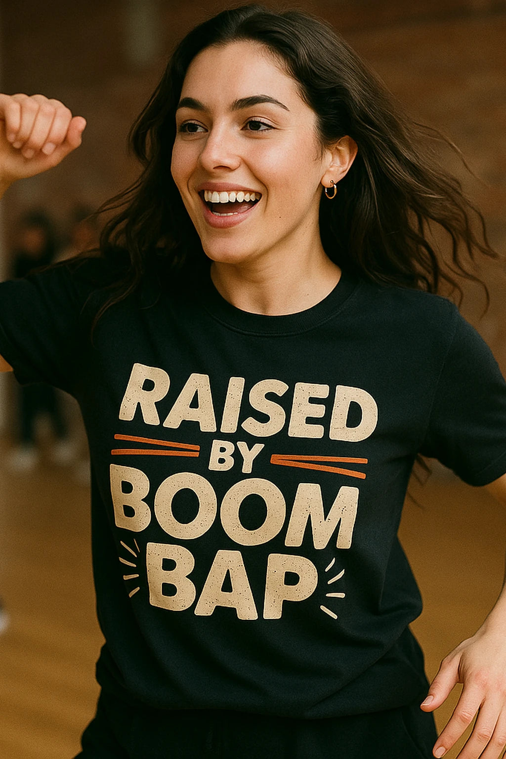 "Raised By Boom Bap" hip hop tshirt - product photo 7