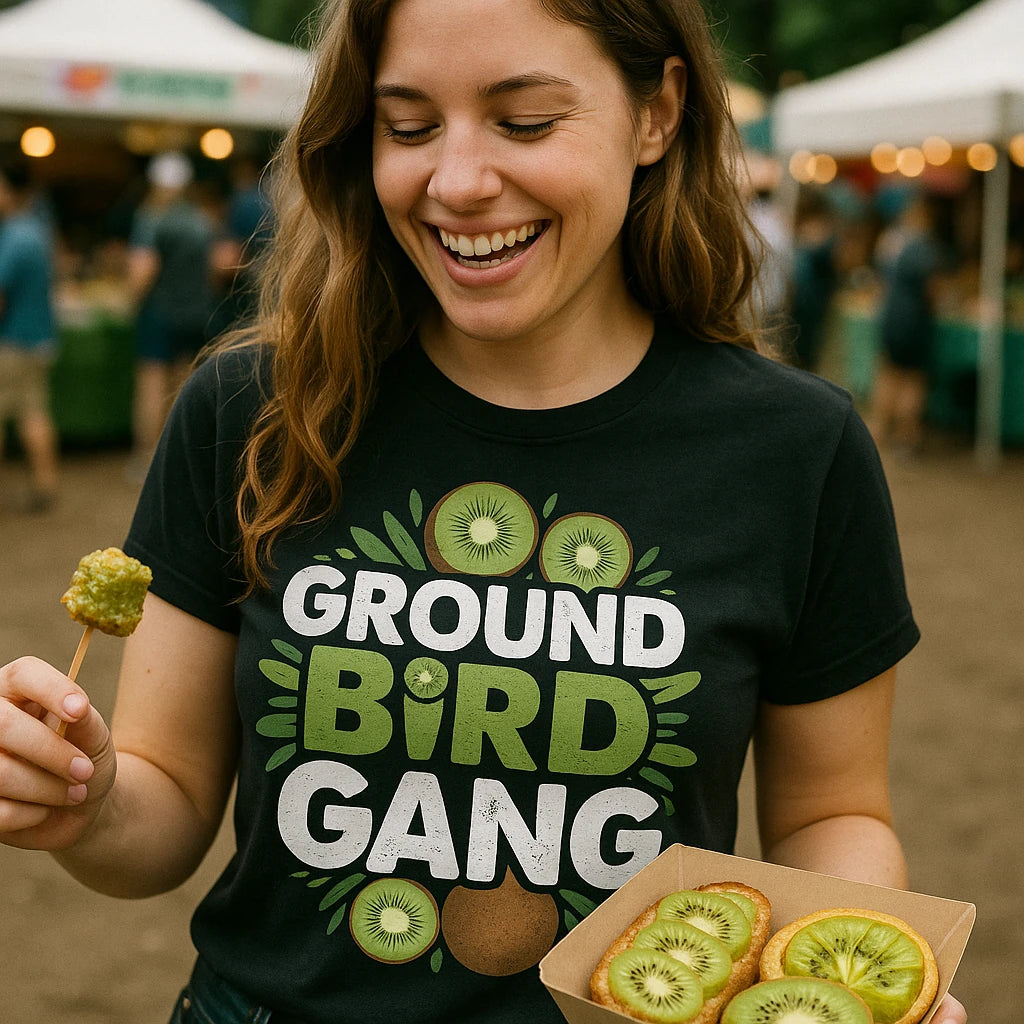 "Ground Bird Gang" kiwis t shirt - product photo 8