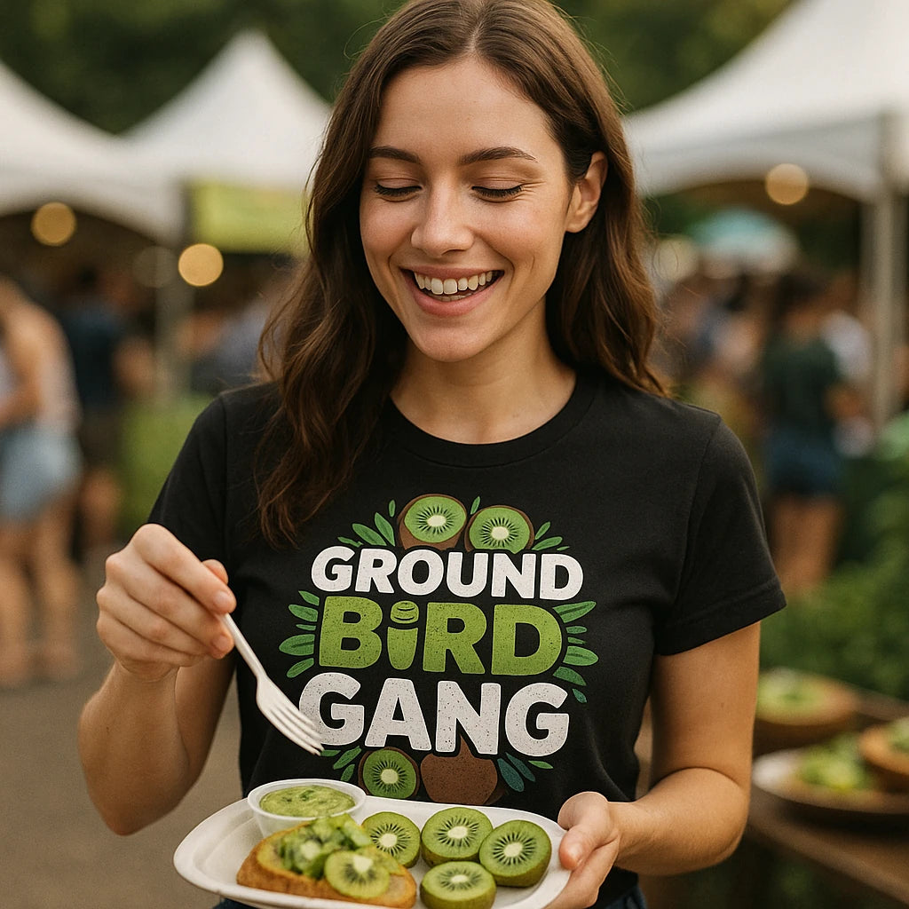 "Ground Bird Gang" kiwis t shirt - product photo 9