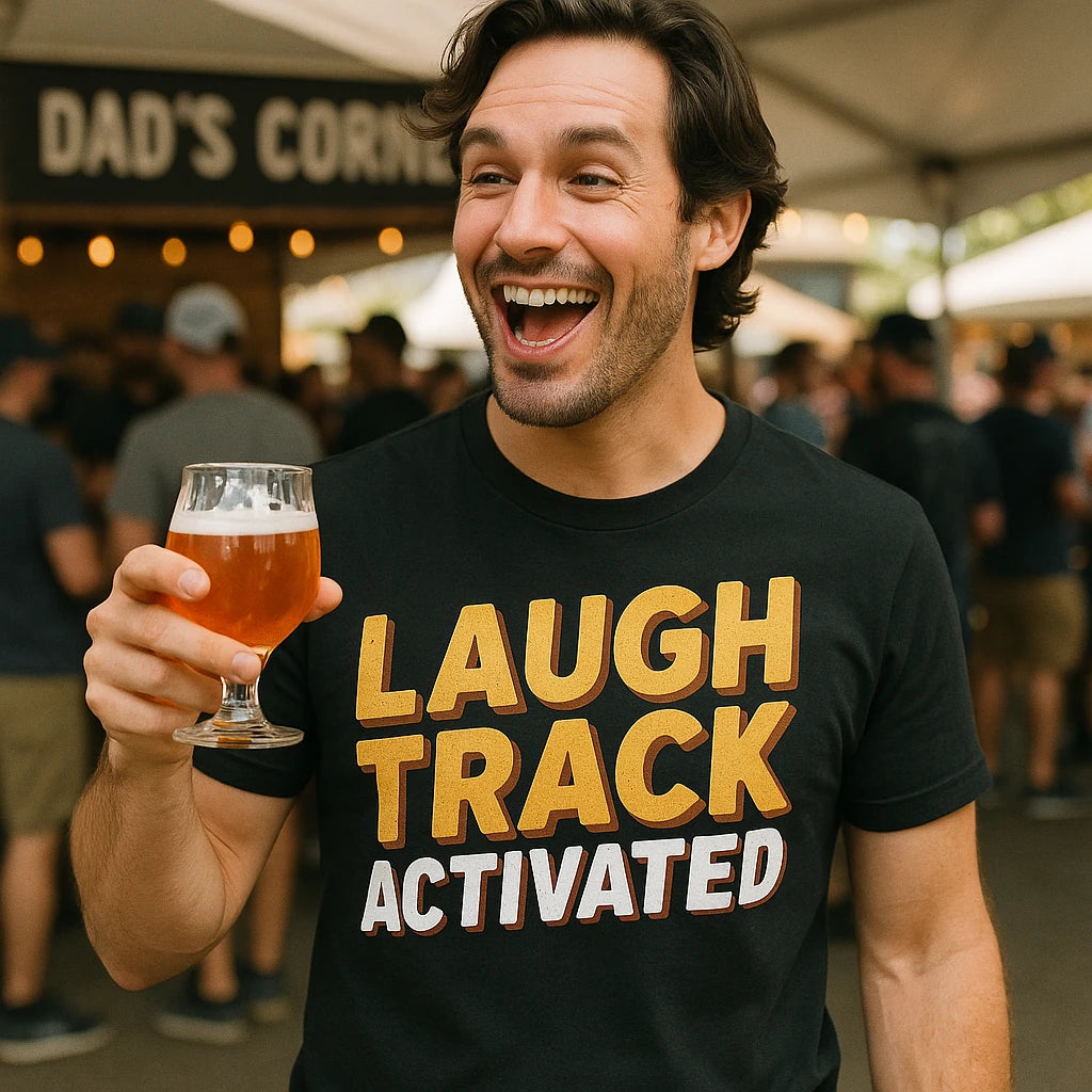 "Laugh Track Activated" daddy shirts - product photo 8