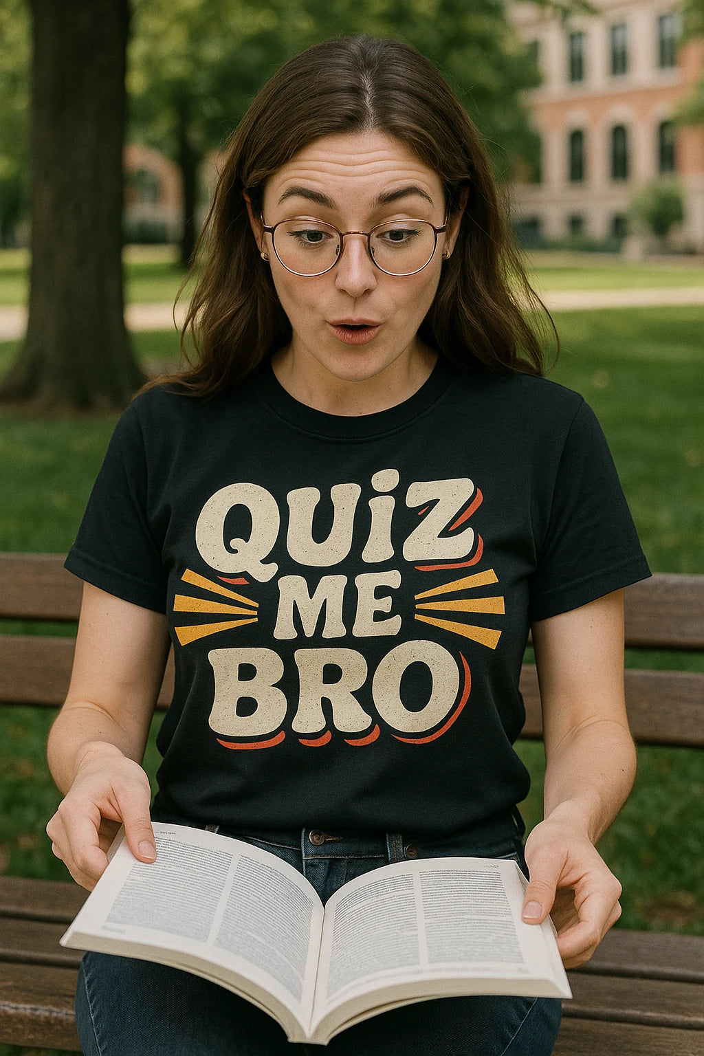 "Quiz Me Bro" black studying t shirt - a birthday gift for studying lover