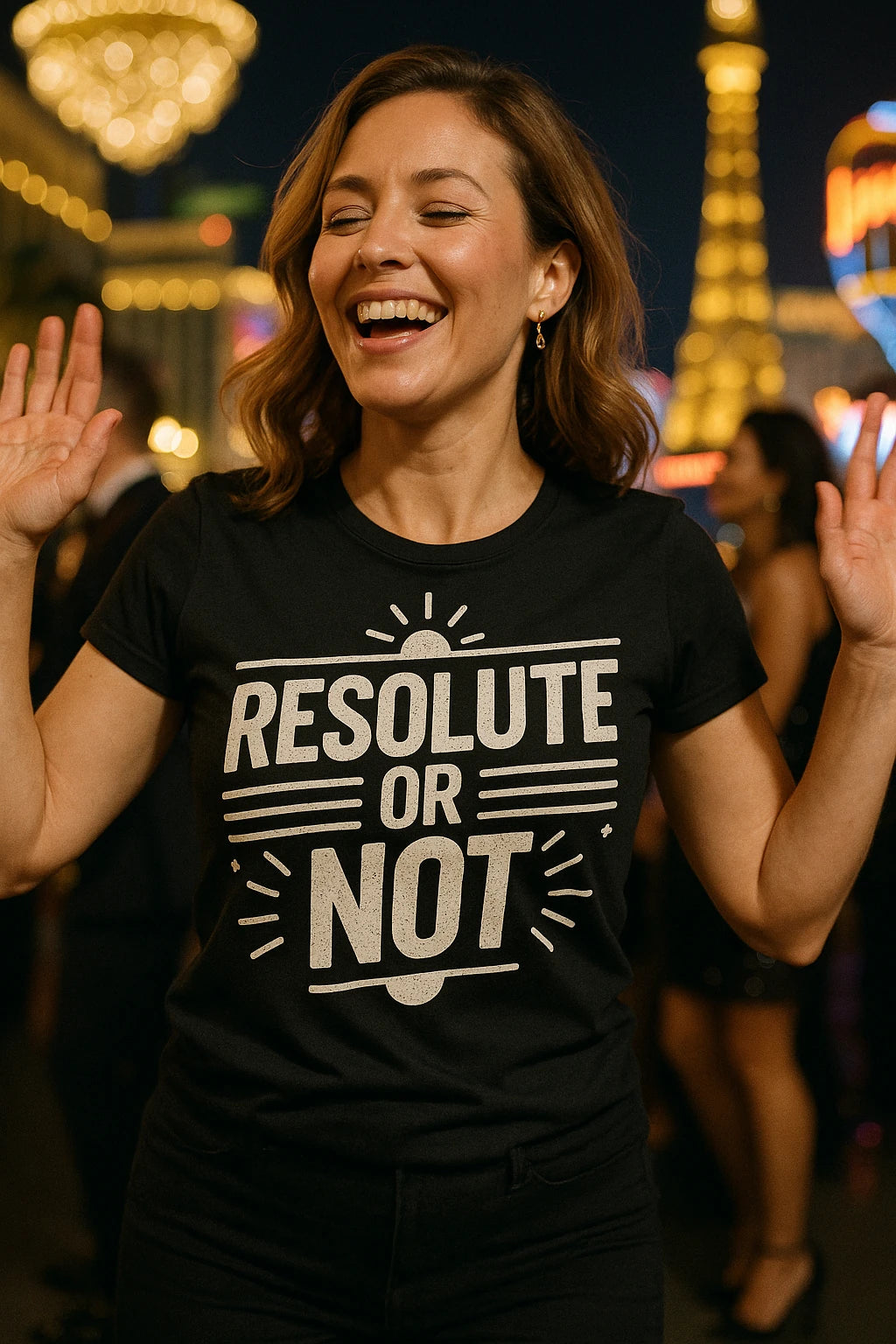 "Resolute Or Not" mens new years eve shirts - product photo 6