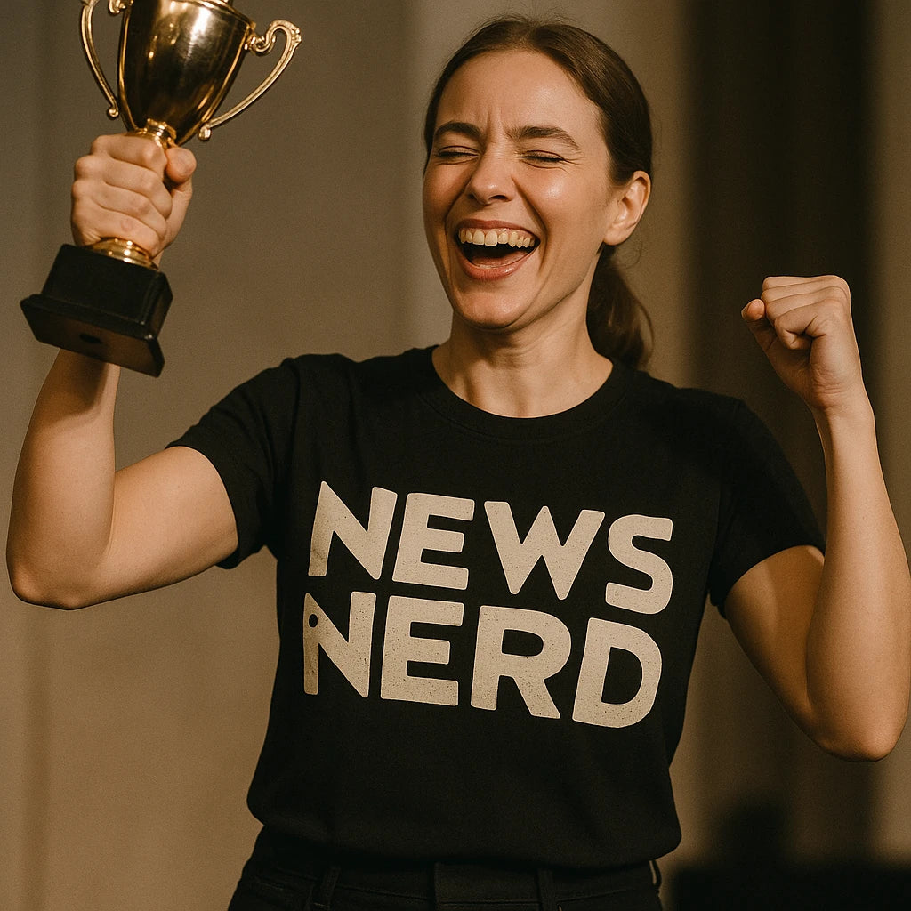 "News Nerd" journalist t shirt - product photo 8