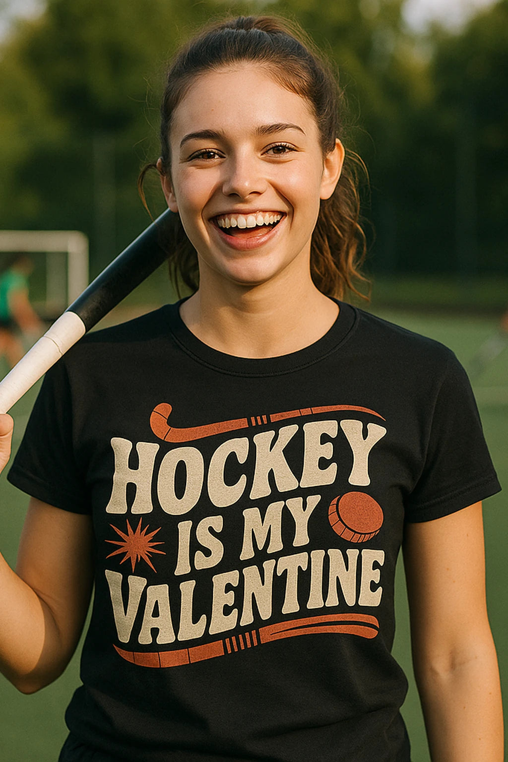 "Hockey Is My Valentine" field hockey shirts - product photo 7