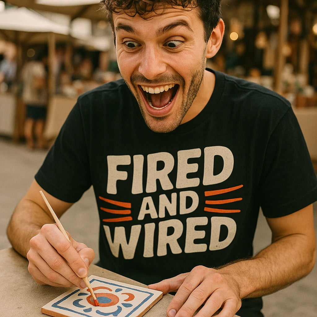 "Fired and Wired" ceramic shirts - product photo 8