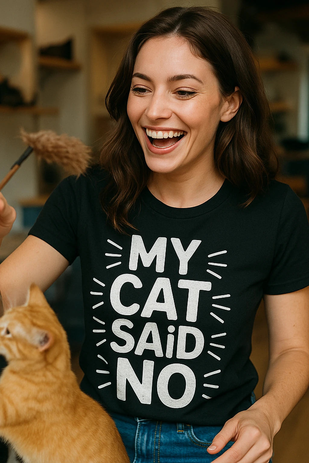 "My Cat Said No" black cat lovers t shirt - a birthday gift for cat lovers lover