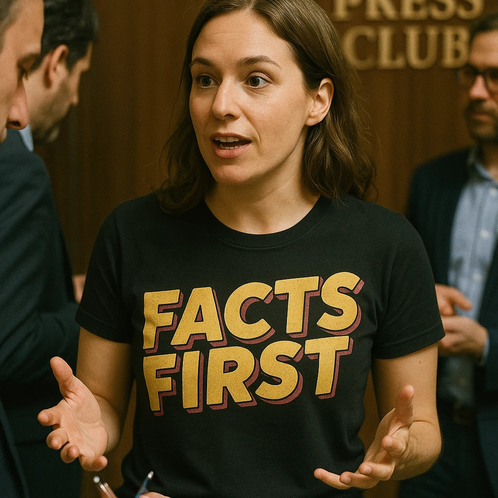"Facts First" journalist t shirt - product photo 8