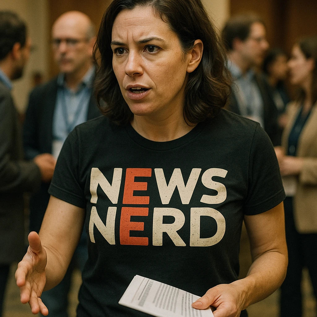 "News Nerd" journalist t shirt - product photo 8
