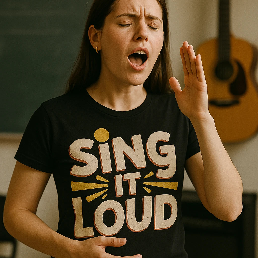 "Sing It Loud" singing t shirt - product photo 8