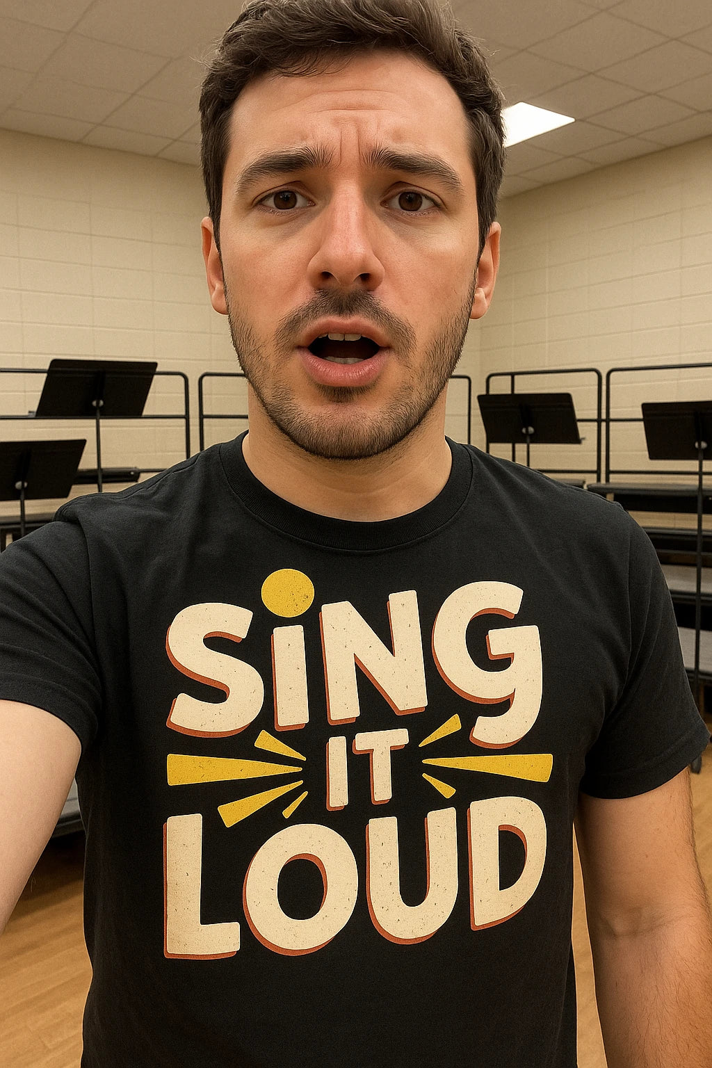 "Sing It Loud" singing t shirt - product photo 7
