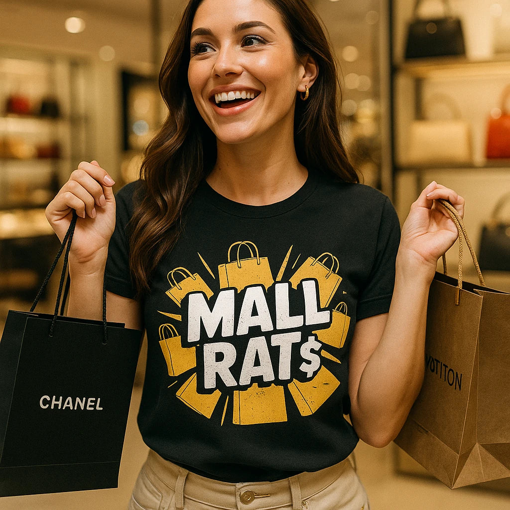 "Mall Rat" shopping t shirt - product photo 8