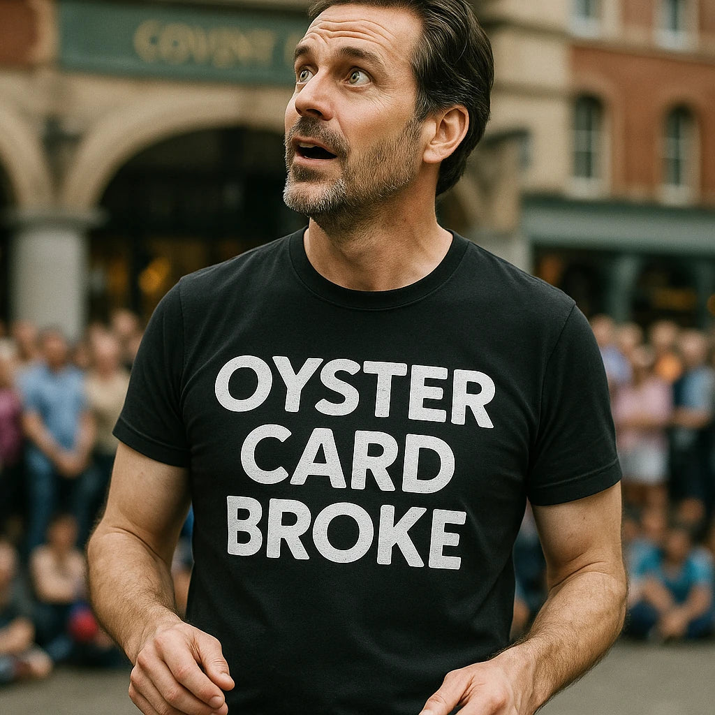 "Oyster Card Broke" london t shirts uk - product photo 8