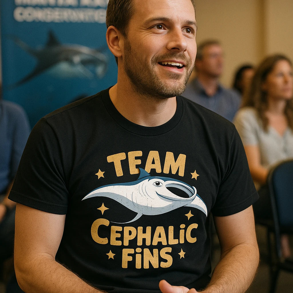 "Team Cephalic Fins" manta ray shirts - product photo 8