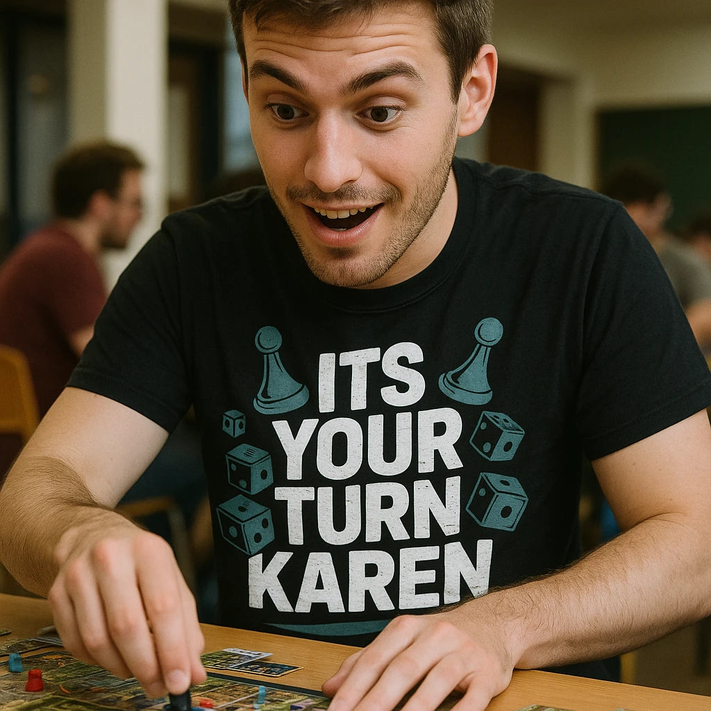 "Its Your Turn Karen" black board game tee - also one of the gifts for someone who loves board games