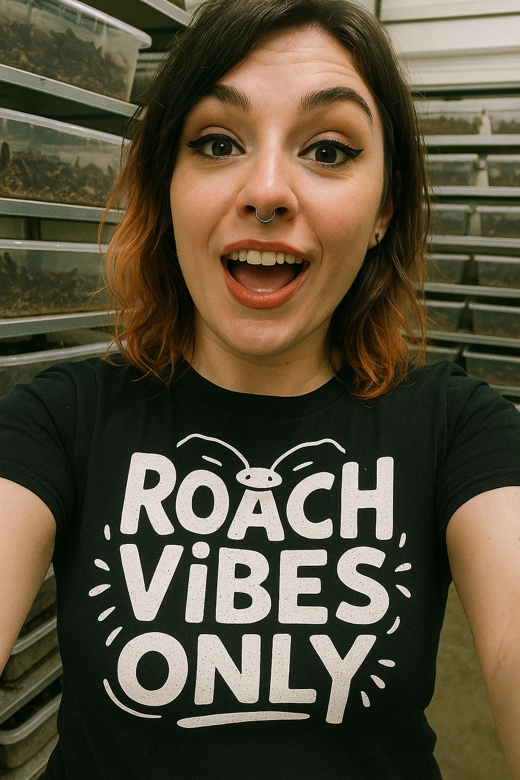 "Roach Vibes Only" cockroaches t shirt - product photo 7