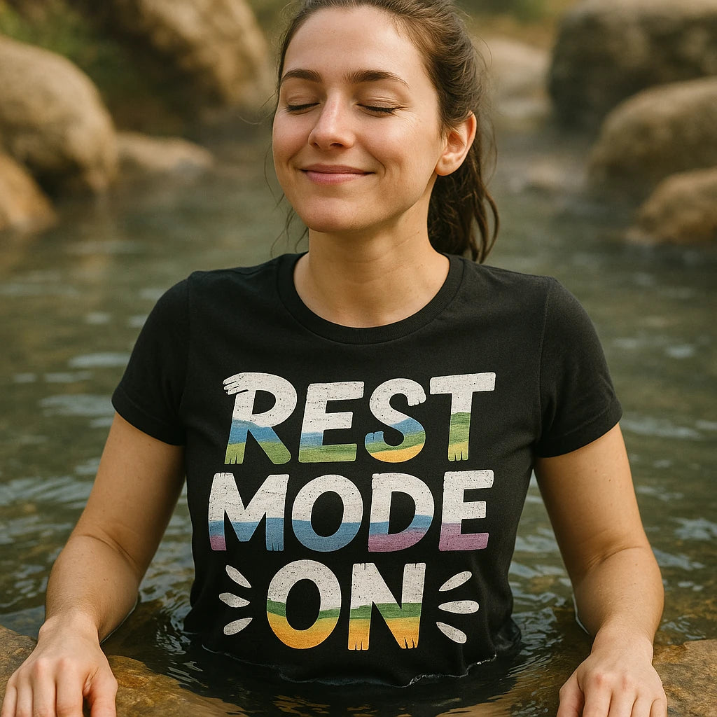 "Rest Mode On" relaxing t shirt - product photo 8